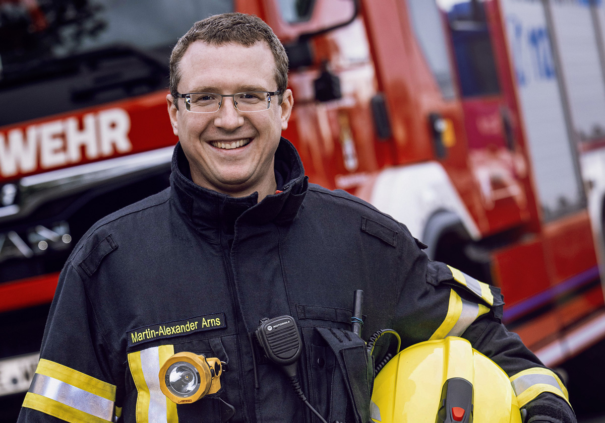 Portrait Martin-Alexander Arns, Mitglied der Freiwilligen Feuerwehr Wenden